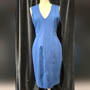 White House Black Market Elegant Blue Sleeveless Dress